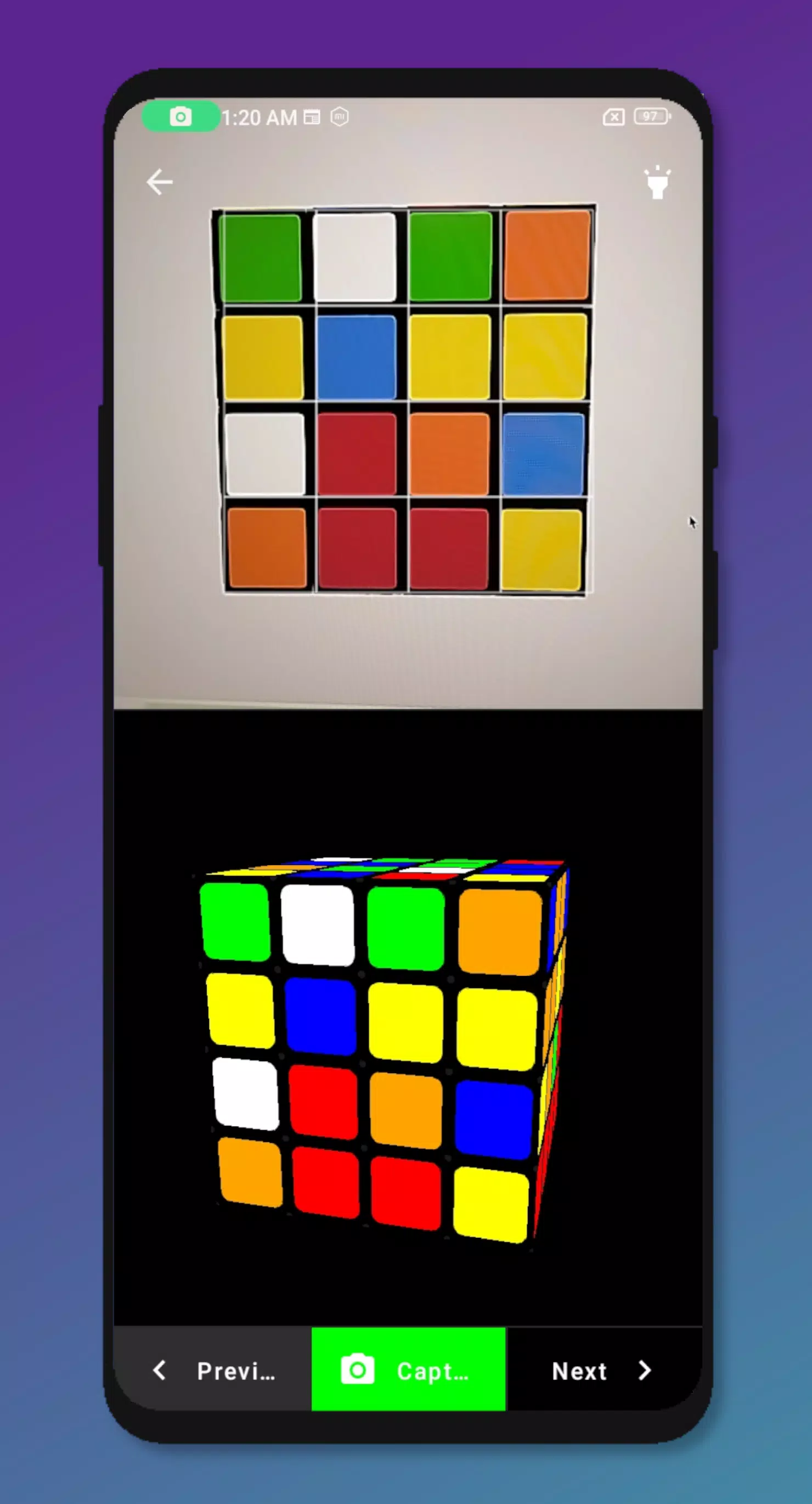 Rubik's Cube Solver 4x4 Ekran Görüntüsü 1