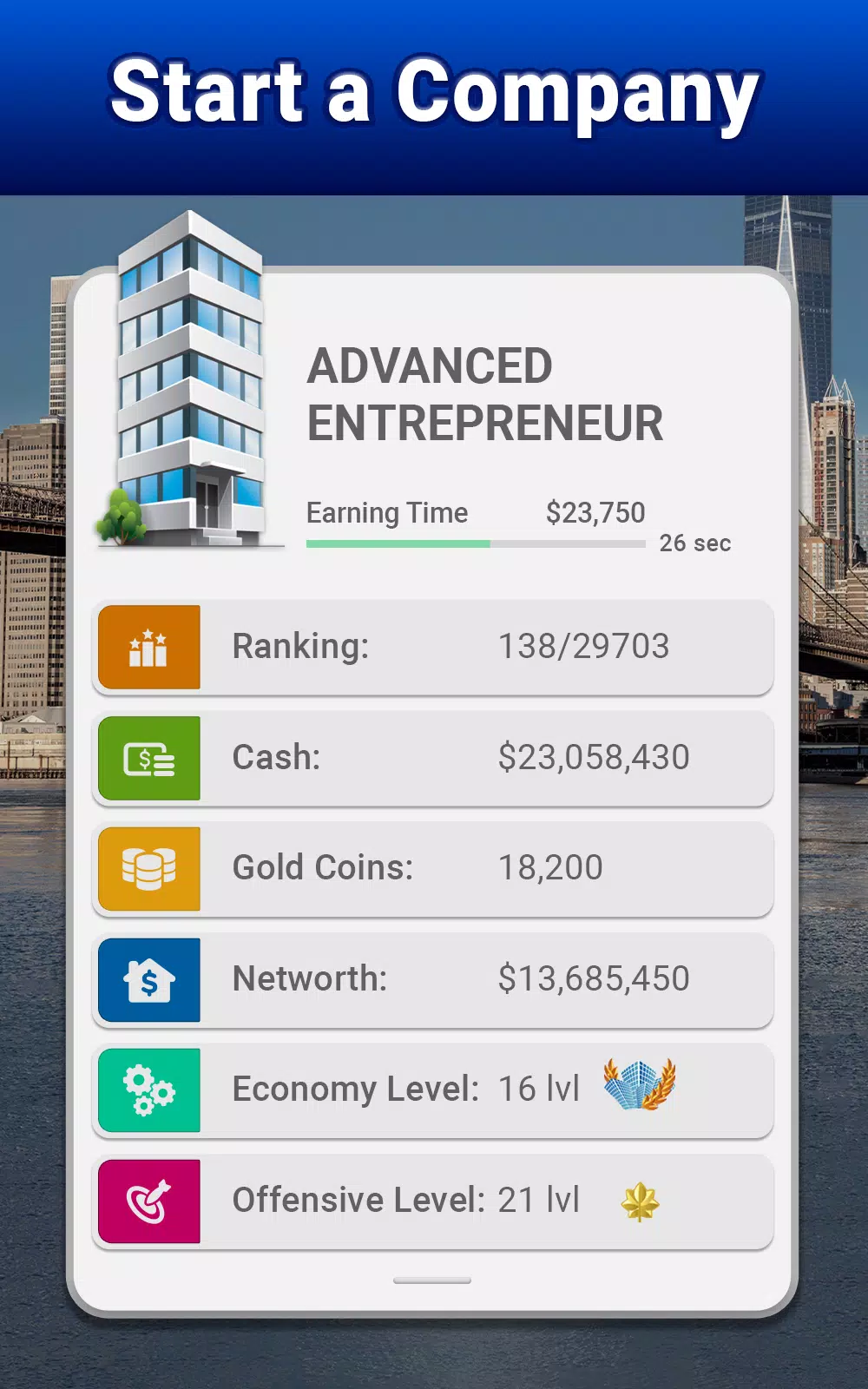 Tycoon - Business Empires Game Zrzut ekranu 0