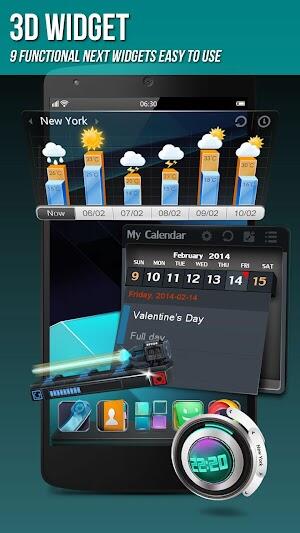 next launcher 3d shell premium apk