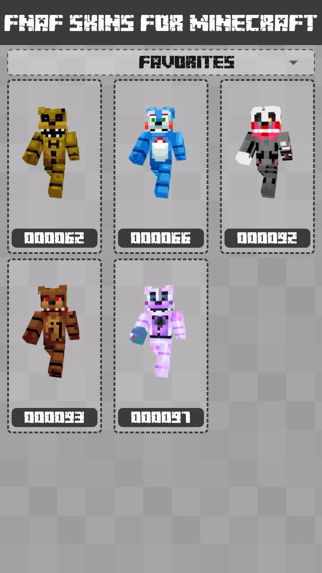 FNAF Skins for Minecraft PE Captura de pantalla 3