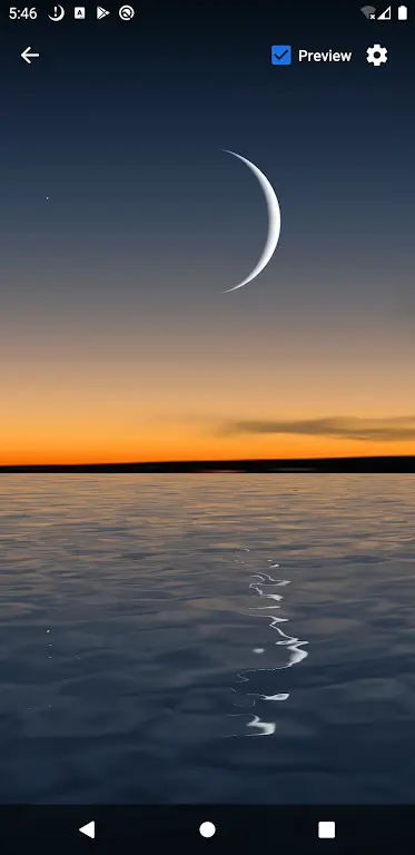 Moon Over Water Live Wallpaper 스크린샷 0