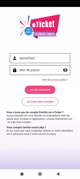 eTicket Famille Captura de pantalla 0