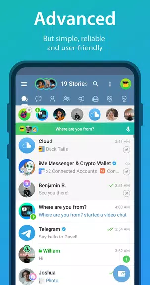 iMe Messenger & Crypto Wallet Capture d'écran 1