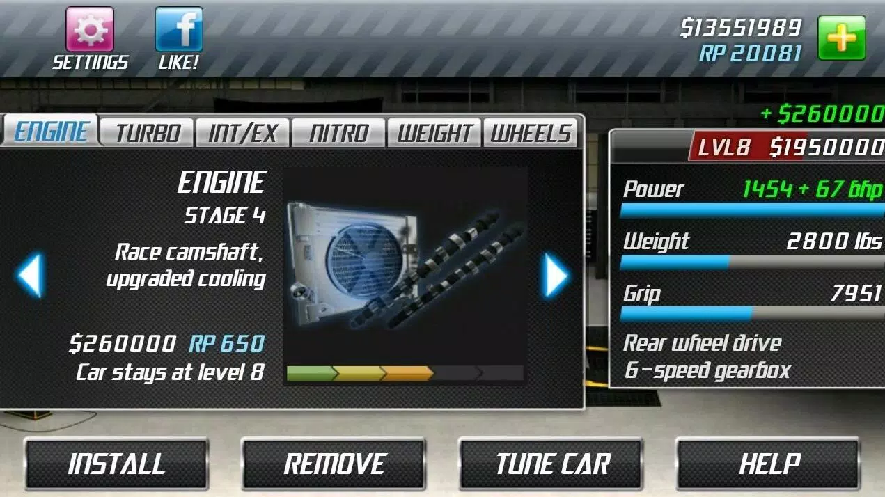 Schermata Drag Racing 2