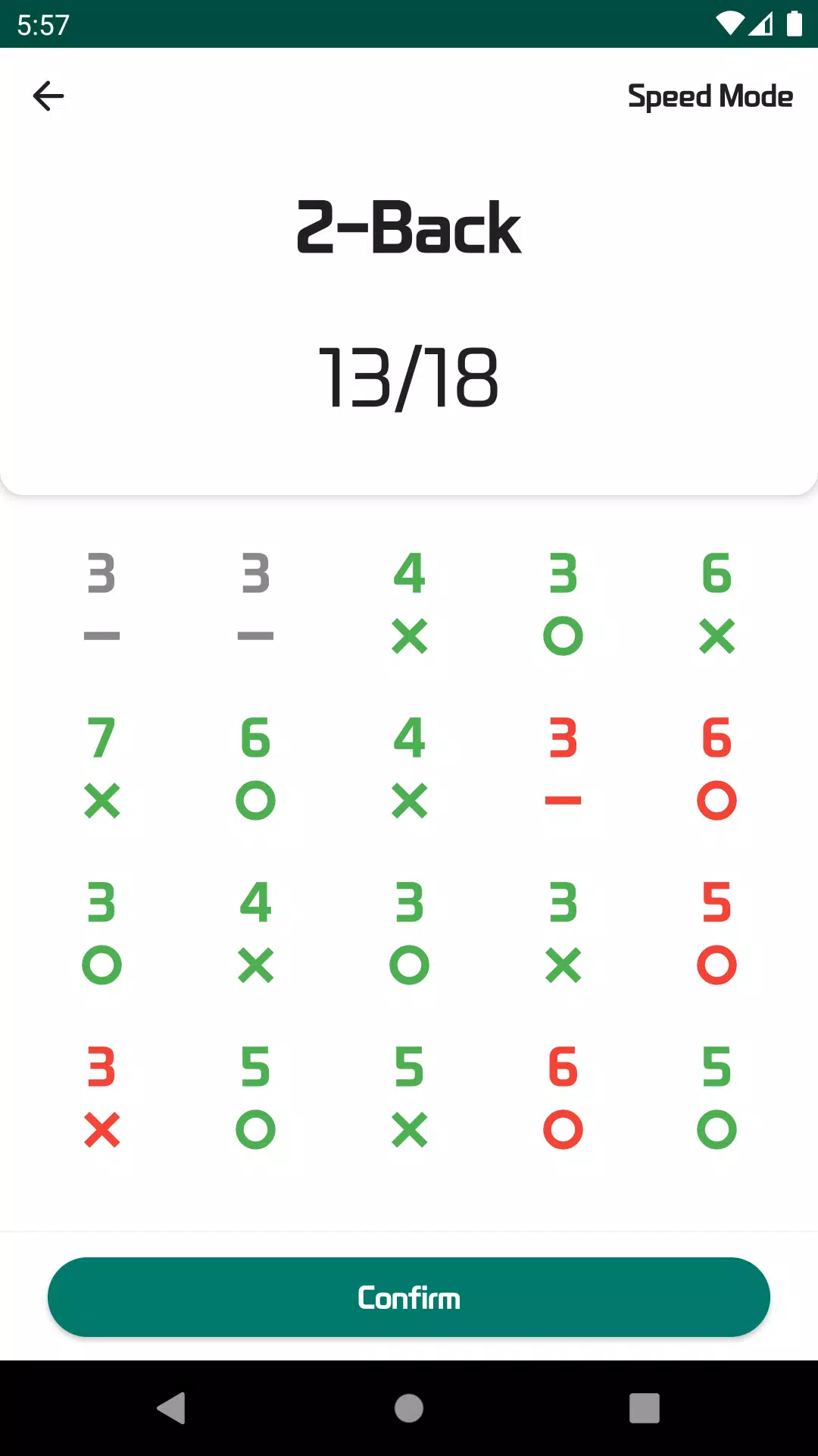 Schermata N-Back - Brain Training 3