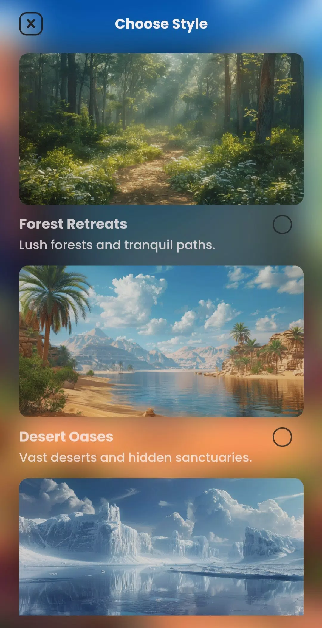 AI Landscape Generator App Скриншот 3