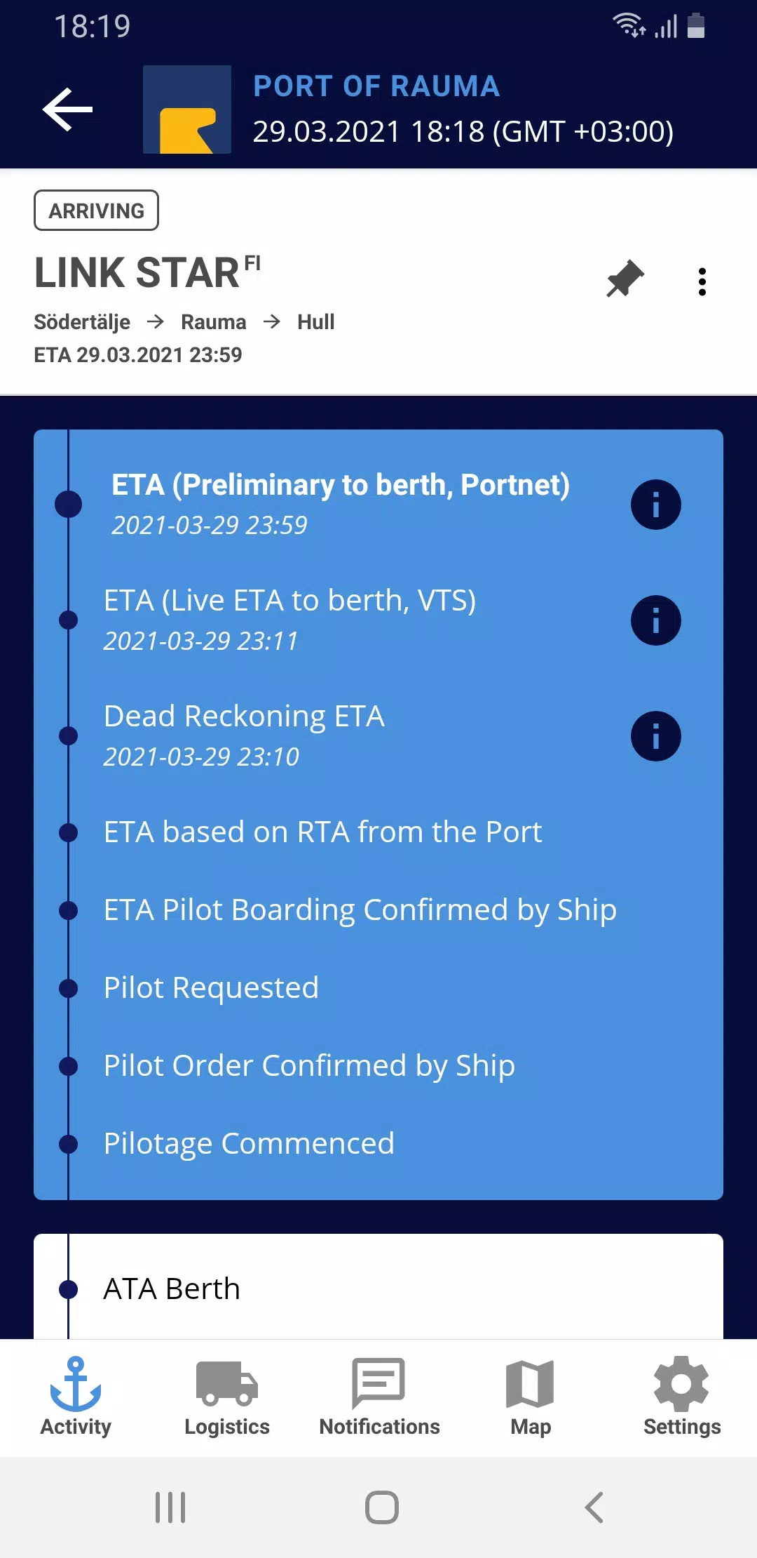 Port Activity Captura de pantalla 2