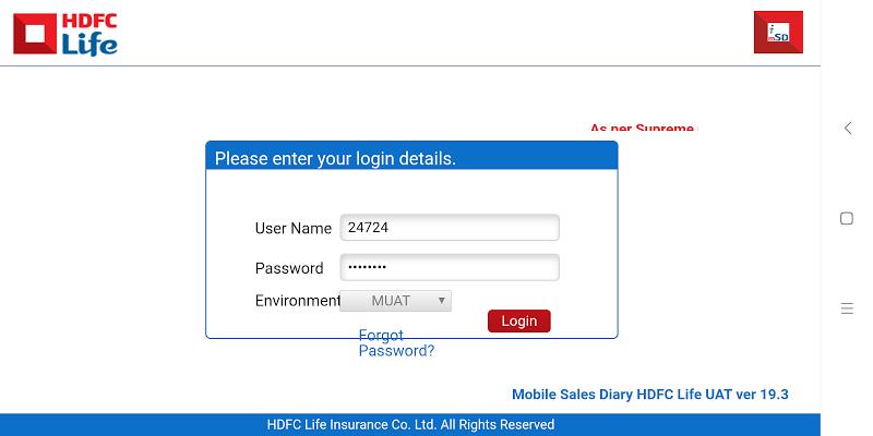 HDFC Life mSD Sales Screenshot 0