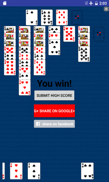 Solitaire 3.14 Скриншот 2
