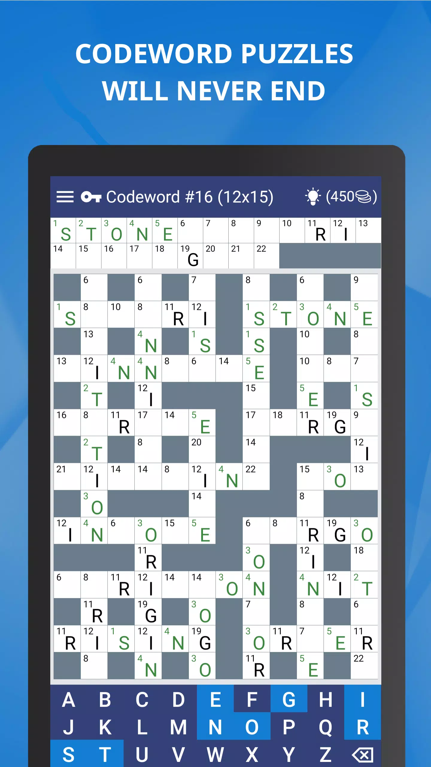 Keywords — Codeword Puzzle Zrzut ekranu 1