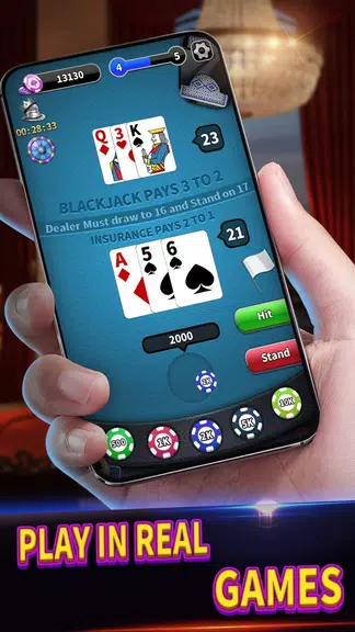 BlackJack 21 lite offline game स्क्रीनशॉट 0