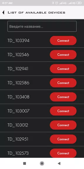 Escort sensors config app Captura de tela 2
