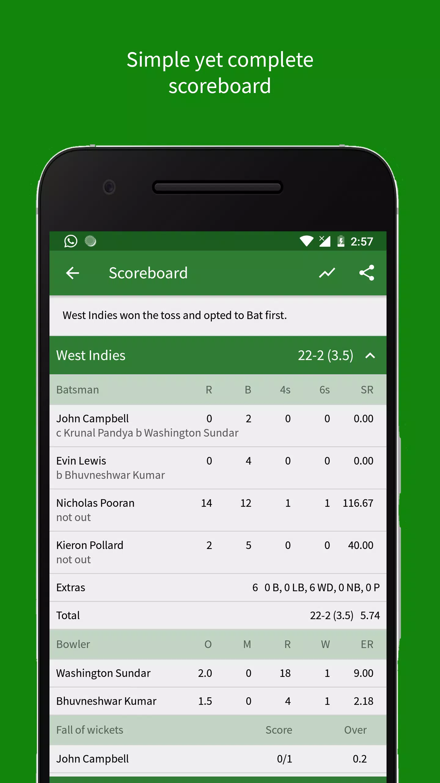 Cricket Scorer 스크린샷 2