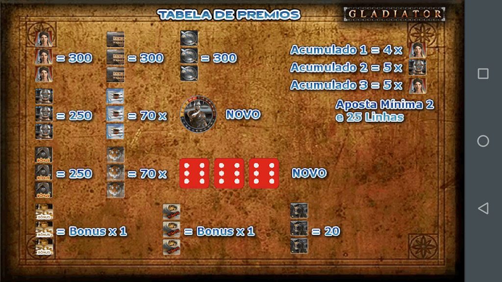 Gladiador Slot Caça Níquel Tangkapan skrin 1