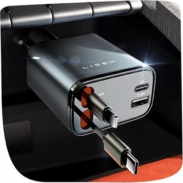 Lisen 69W 伸縮式車用充電器