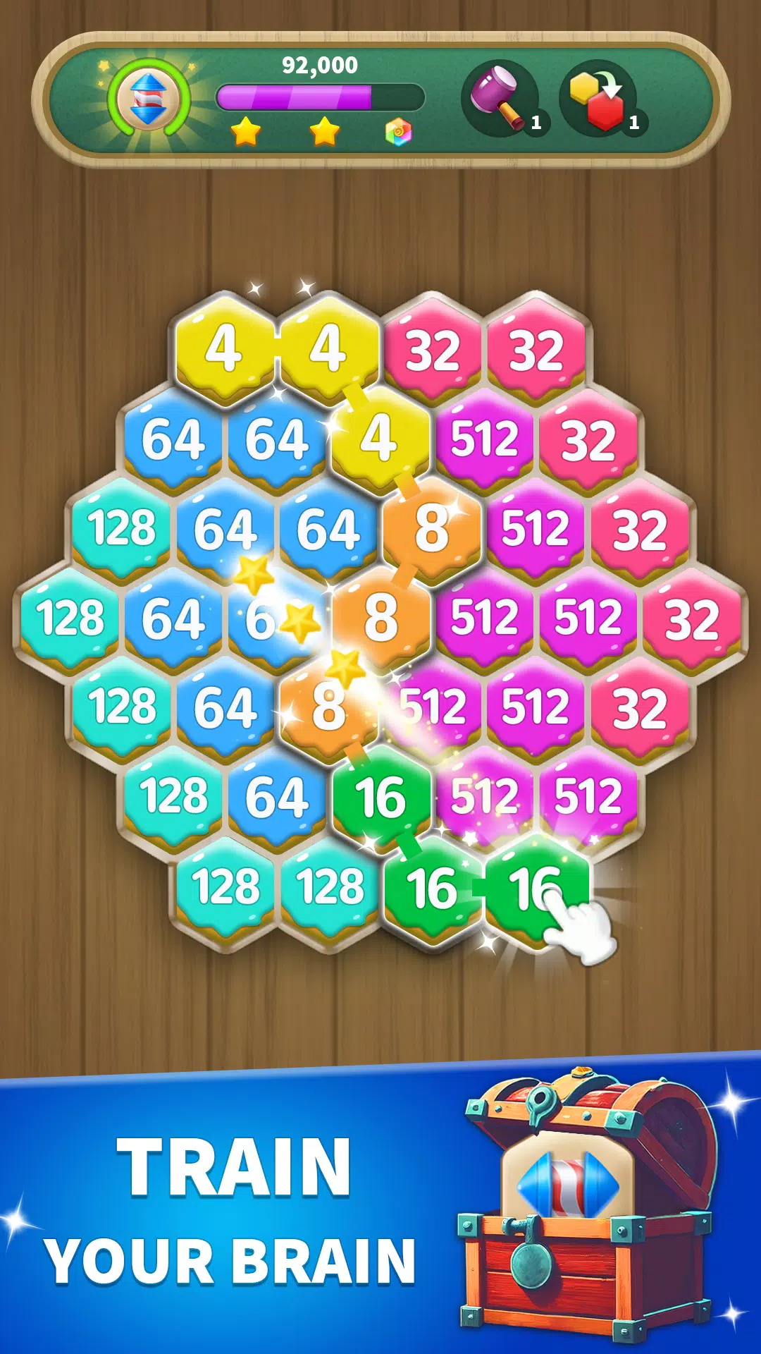 Hexa Connect: 2048 Puzzle ဖန်သားပြင်ဓာတ်ပုံ 1