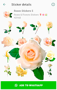 Roses Stickers for WhatsApp ဖန်သားပြင်ဓာတ်ပုံ 3