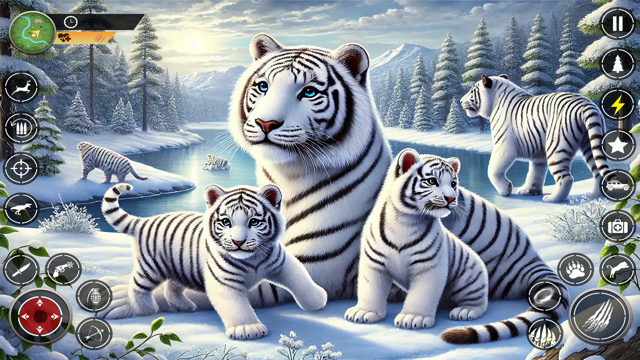 Snow Tiger Family Simulator 3D Capture d'écran 0