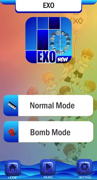 EXO Chibi Piano Tiles ဖန်သားပြင်ဓာတ်ပုံ 2