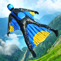 Wing Suit Flying Base Jump