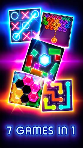 Tic Tac Toe Glow: 2 Players Zrzut ekranu 2