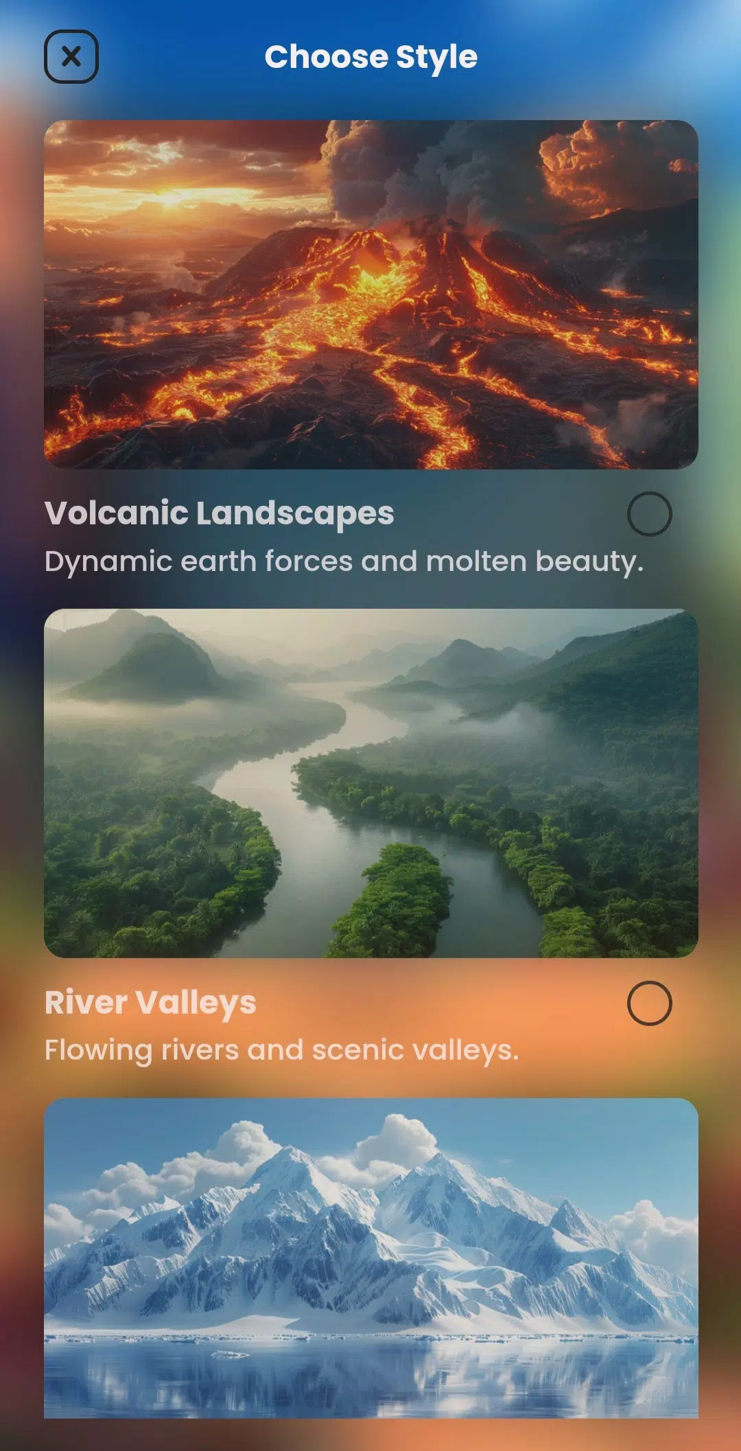 AI Landscape Generator App スクリーンショット 0