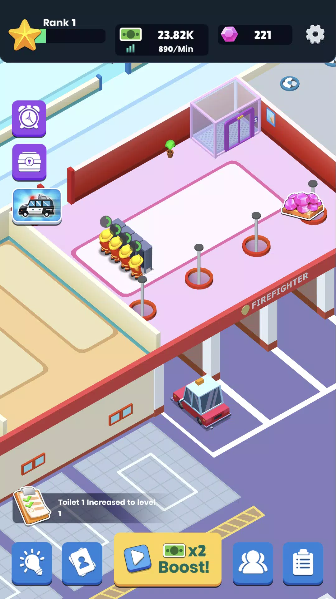 Emergency mission - idle game Captura de pantalla 1