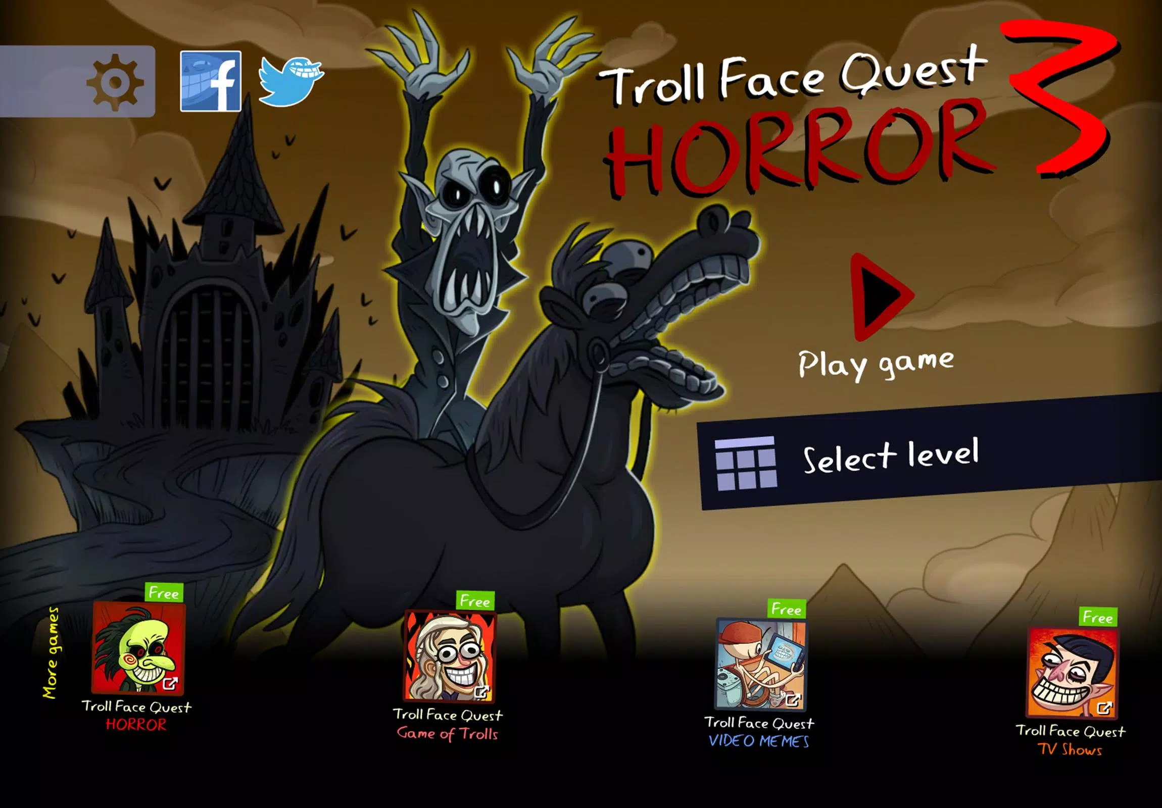 Troll Face Quest: Horror 3应用截图第0张