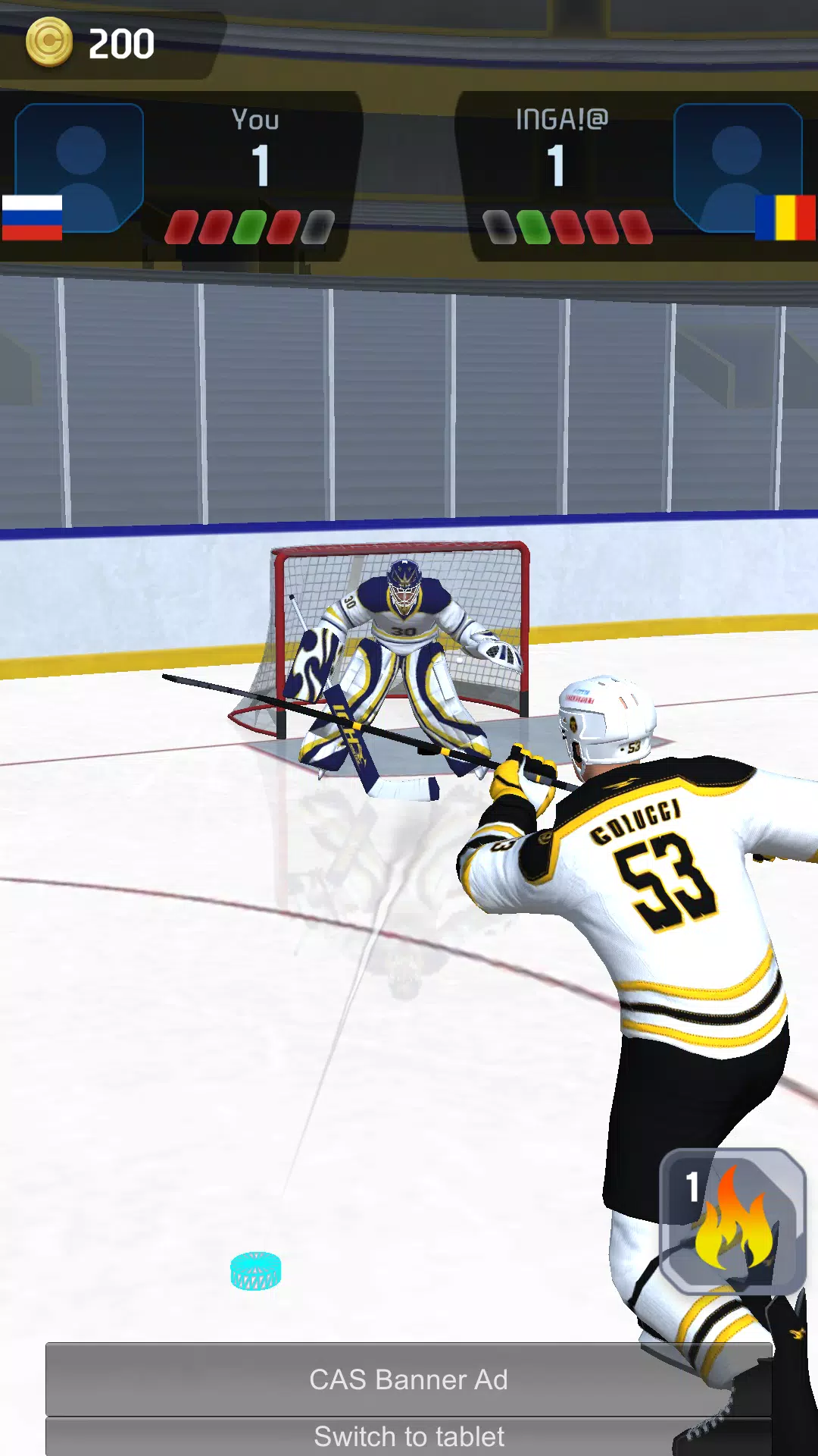 Hockey Game Stars 3D ဖန်သားပြင်ဓာတ်ပုံ 3