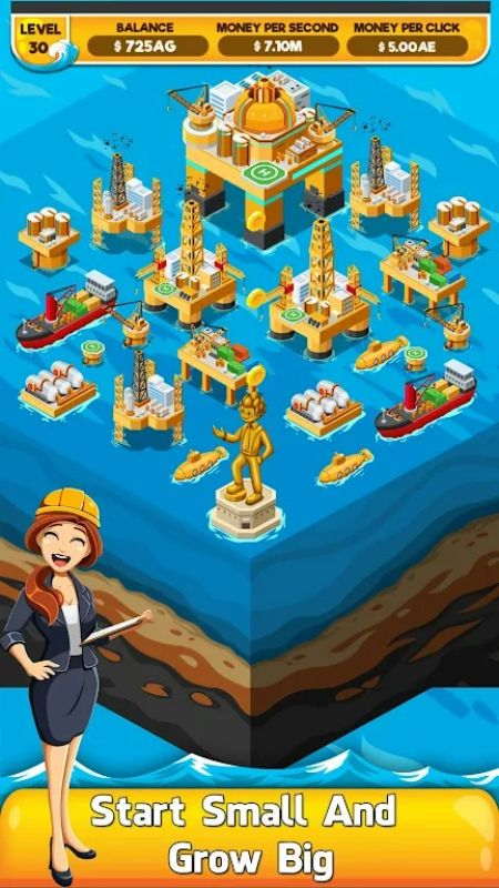 Oil Tycoon 2: Idle Miner Game ภาพหน้าจอ 0