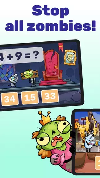 Math games: Zombie Invasion Скриншот 1