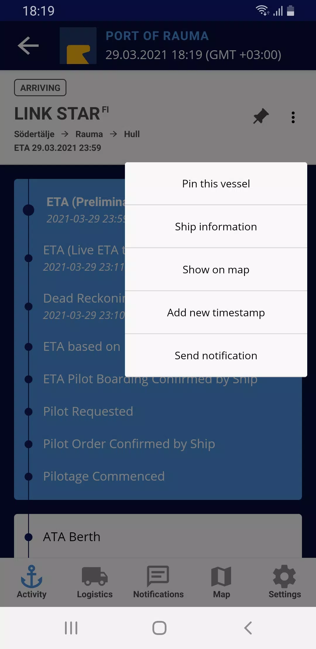 Port Activity Captura de pantalla 3