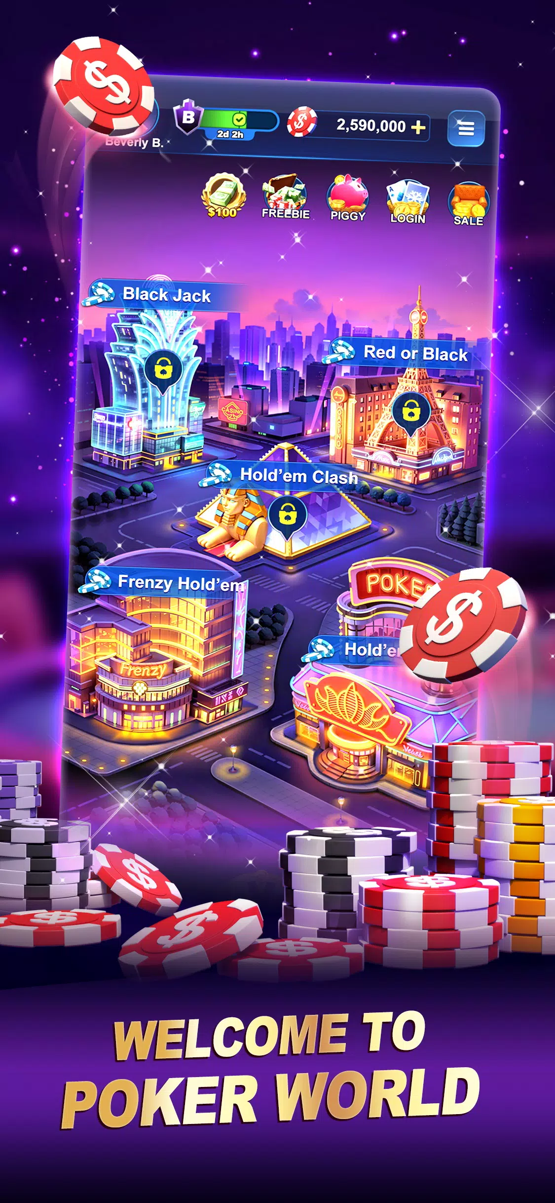 Poker World-Hold'em Frenzy Captura de tela 0