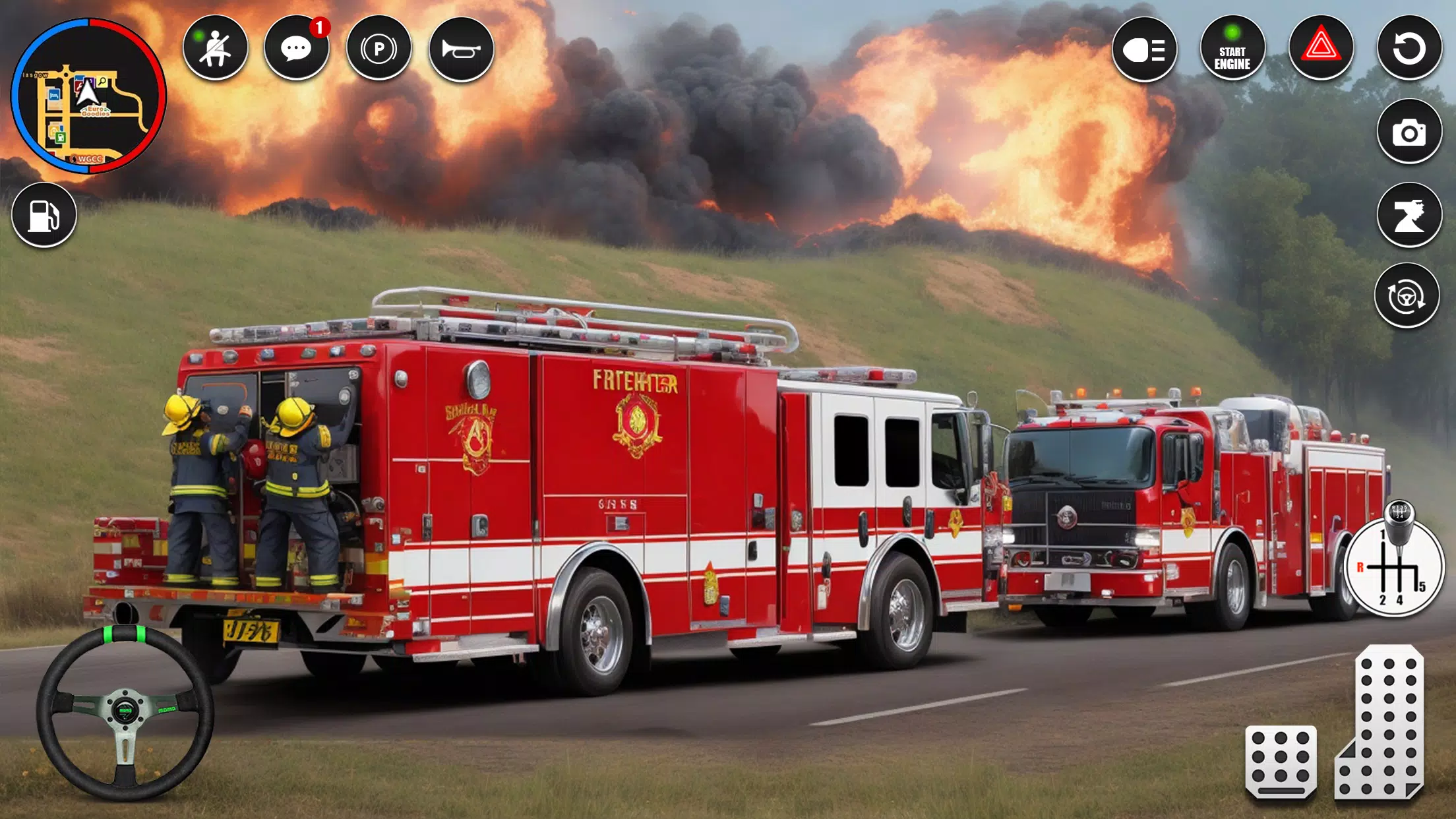 Fire Truck Rescue Sim Games 3d ภาพหน้าจอ 3