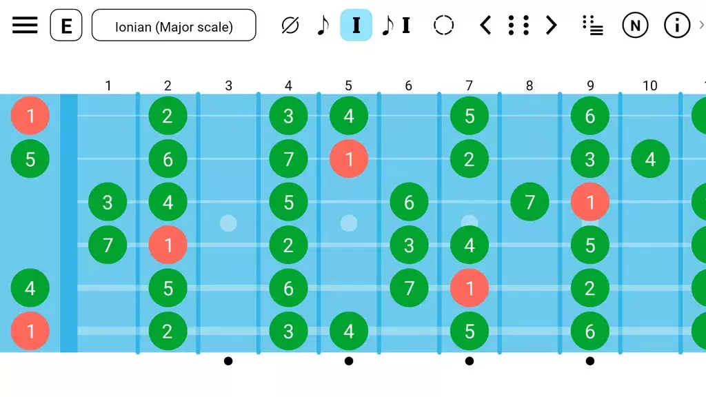 Schermata Guitar Fretboard: Scales 0