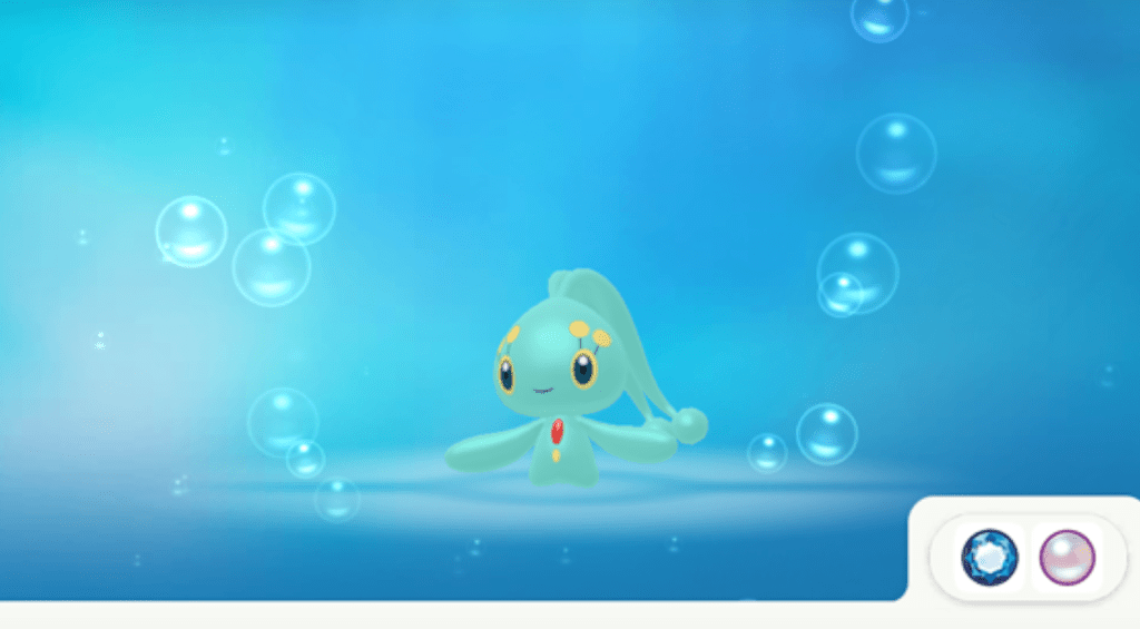 Pokemon evindeki parlak manaphy