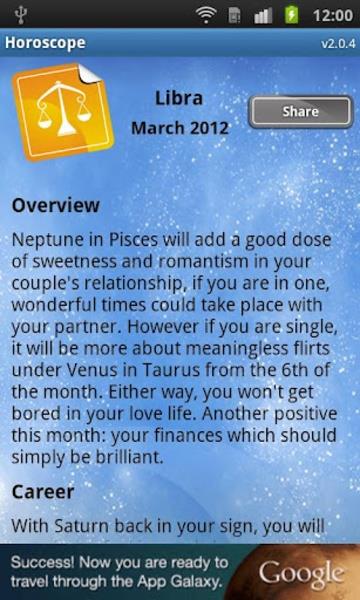 Horoscope Tangkapan skrin 3