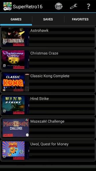 SuperRetro16 (SNES Emulator) Mod Tangkapan skrin 1