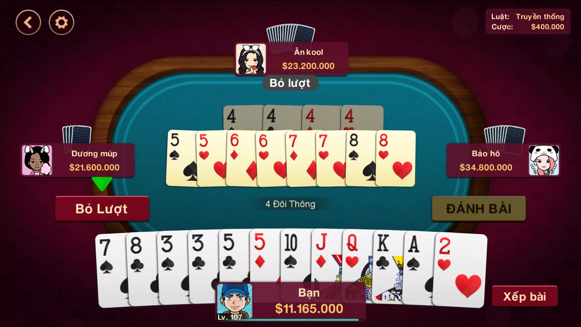 Tiến Lên All Rules Offline Capture d'écran 3