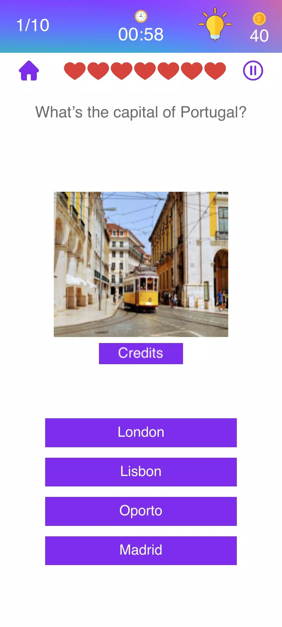 Schermata Portuguese Quiz 1