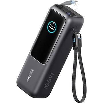 Anker 25,000mAh 165W電力庫，帶有兩條內置USB Type-C電纜