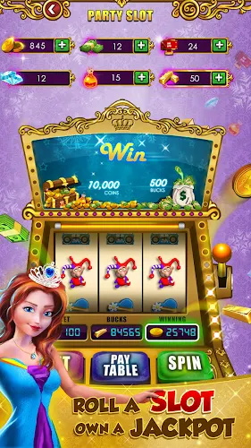 Princess Gold Coin Dozer Party स्क्रीनशॉट 0