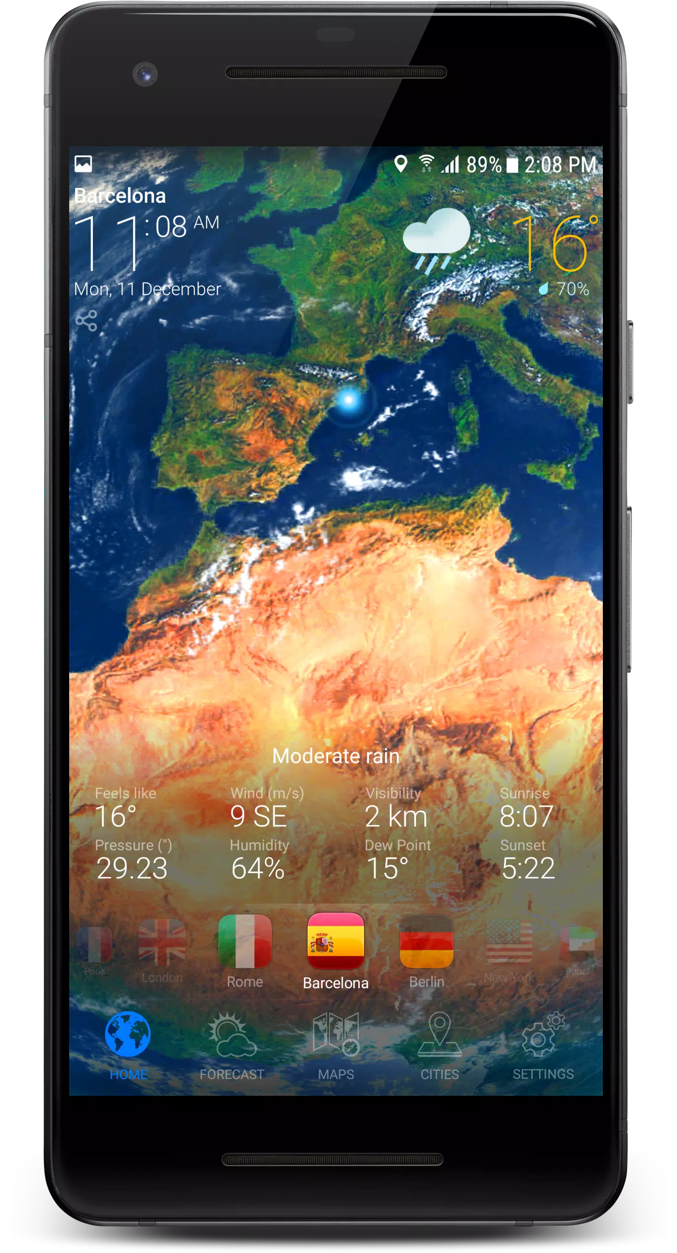 3D EARTH PRO - local forecast Captura de pantalla 2