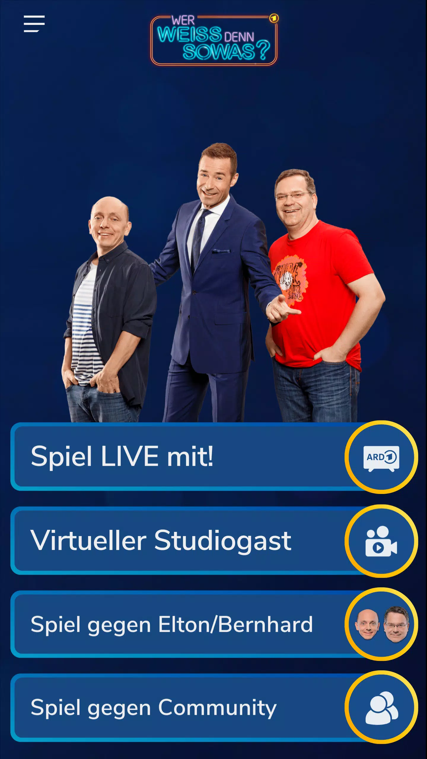 Schermata ARD Quiz 1