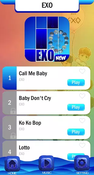 EXO Chibi Piano Tiles Tangkapan skrin 0