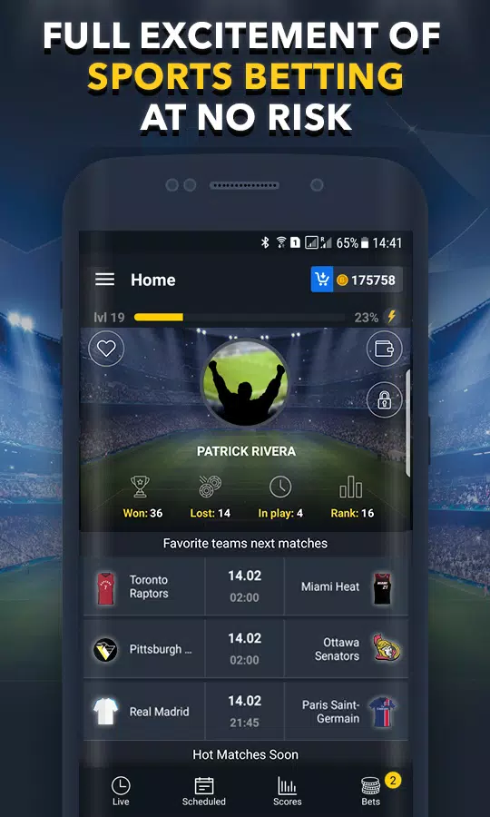 Sports Betting Game - BET UP Captura de pantalla 1