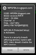 WPSPIN. WPS Wireless Scanner. スクリーンショット 0