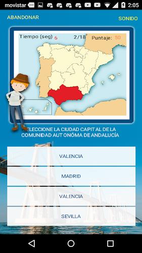 SPAIN - Capital Cities Game Скриншот 3