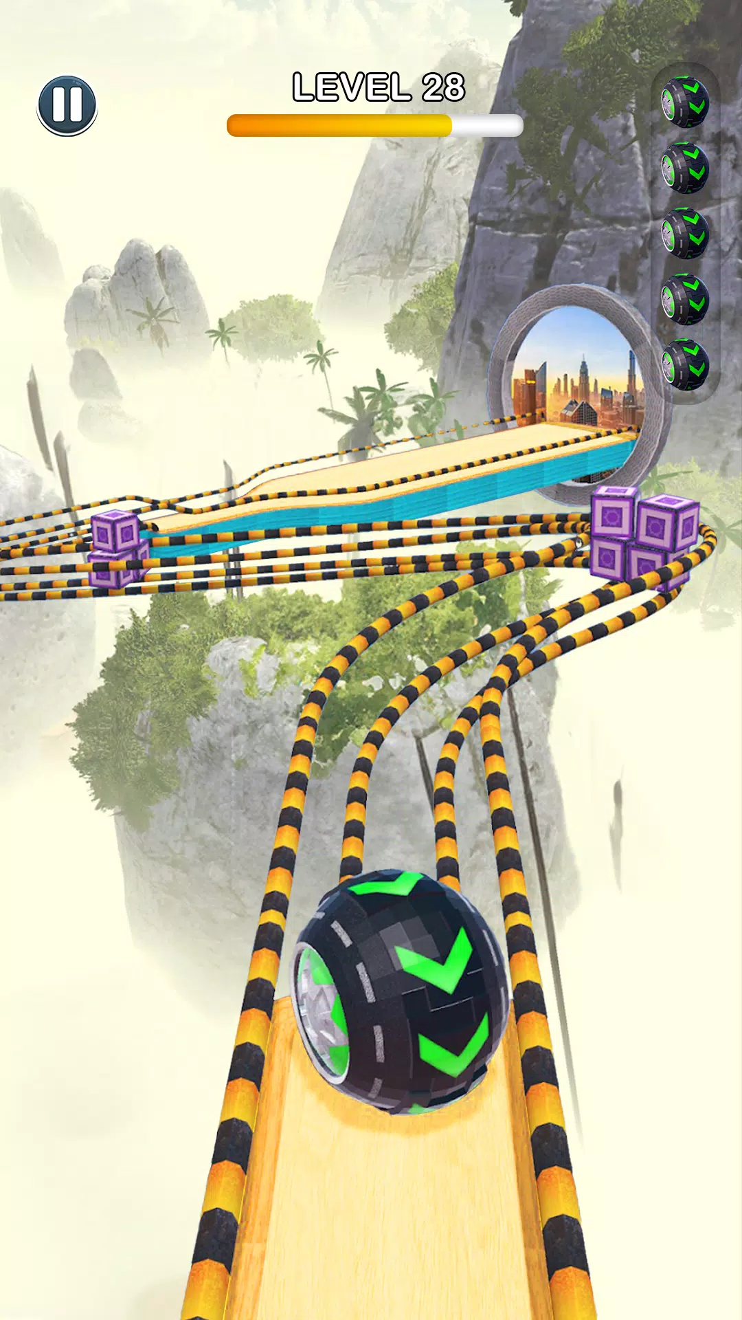 Rolling Ball Sky Escape स्क्रीनशॉट 0