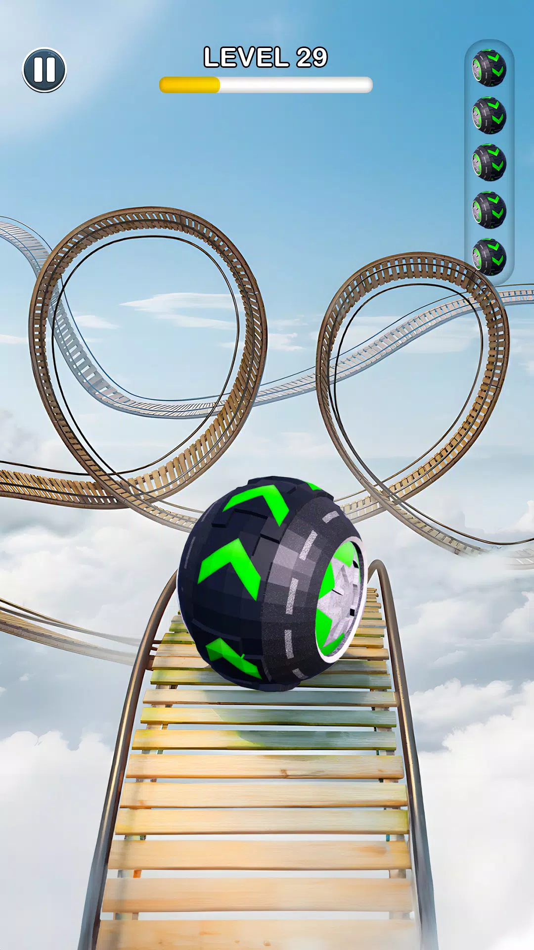Rolling Ball Sky Escape स्क्रीनशॉट 1